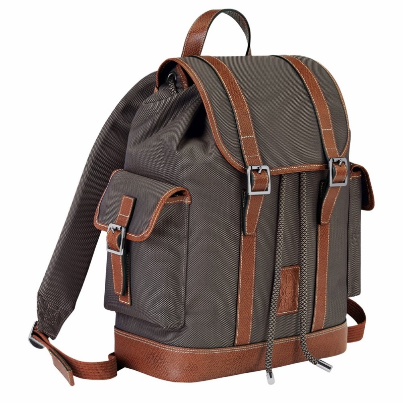 Brown Longchamp Boxford Men's Backpack